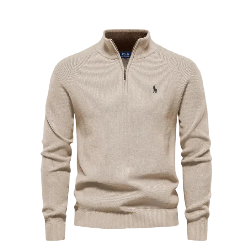 Suéter Polo Ziper Confort
