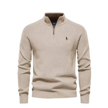Suéter Polo Ziper Confort