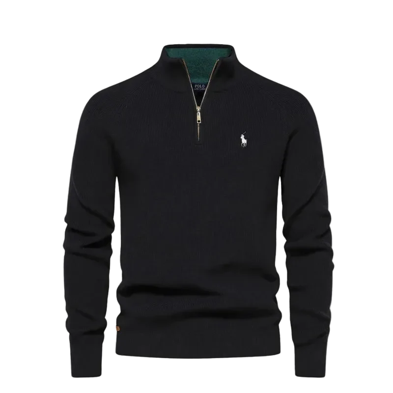 Suéter Polo Ziper Confort