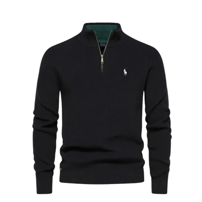 Suéter Polo Ziper Confort