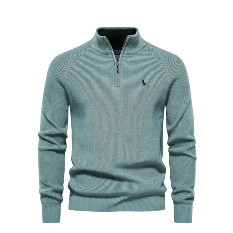 Suéter Polo Ziper Confort
