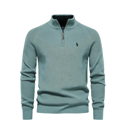 Suéter Polo Ziper Confort