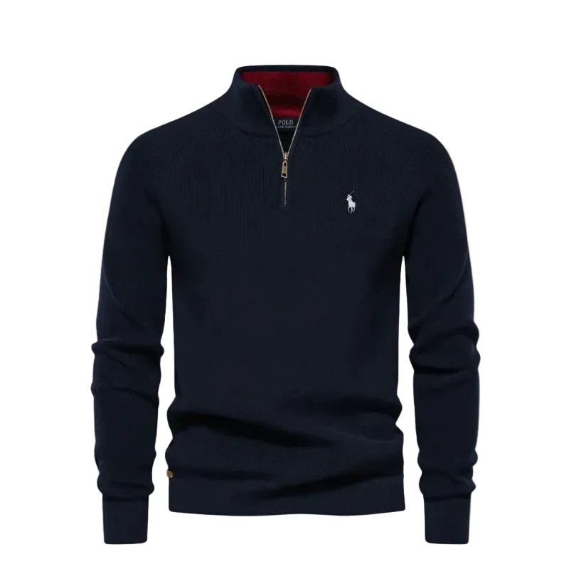 Suéter Polo Ziper Confort