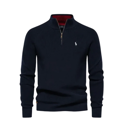 Suéter Polo Ziper Confort