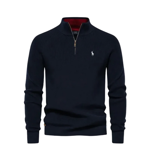 Suéter Polo Ziper Confort