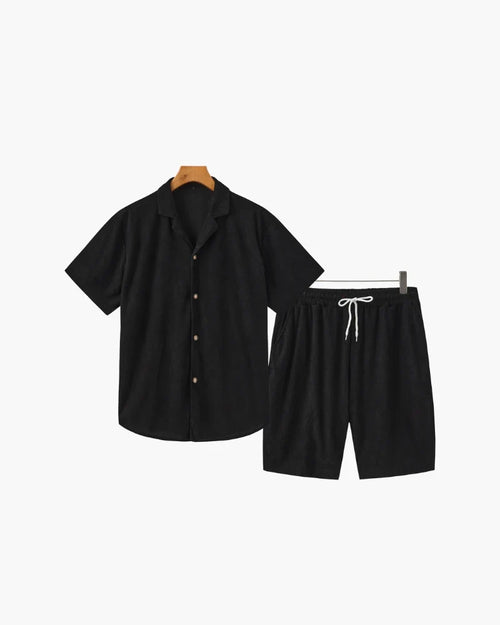 O Conjunto de Veludo Riviera Preto