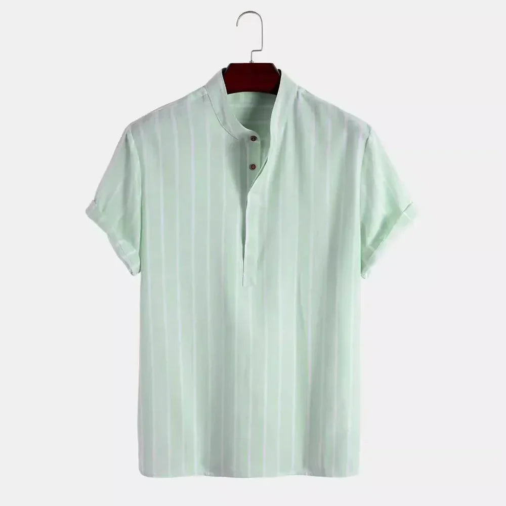 Camisa listrada mandarim