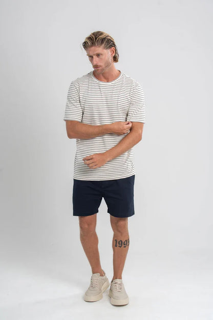 Short Urban Sarja Com Elastano Azul Escuro