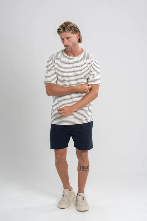 Short Urban Sarja Com Elastano Azul Escuro