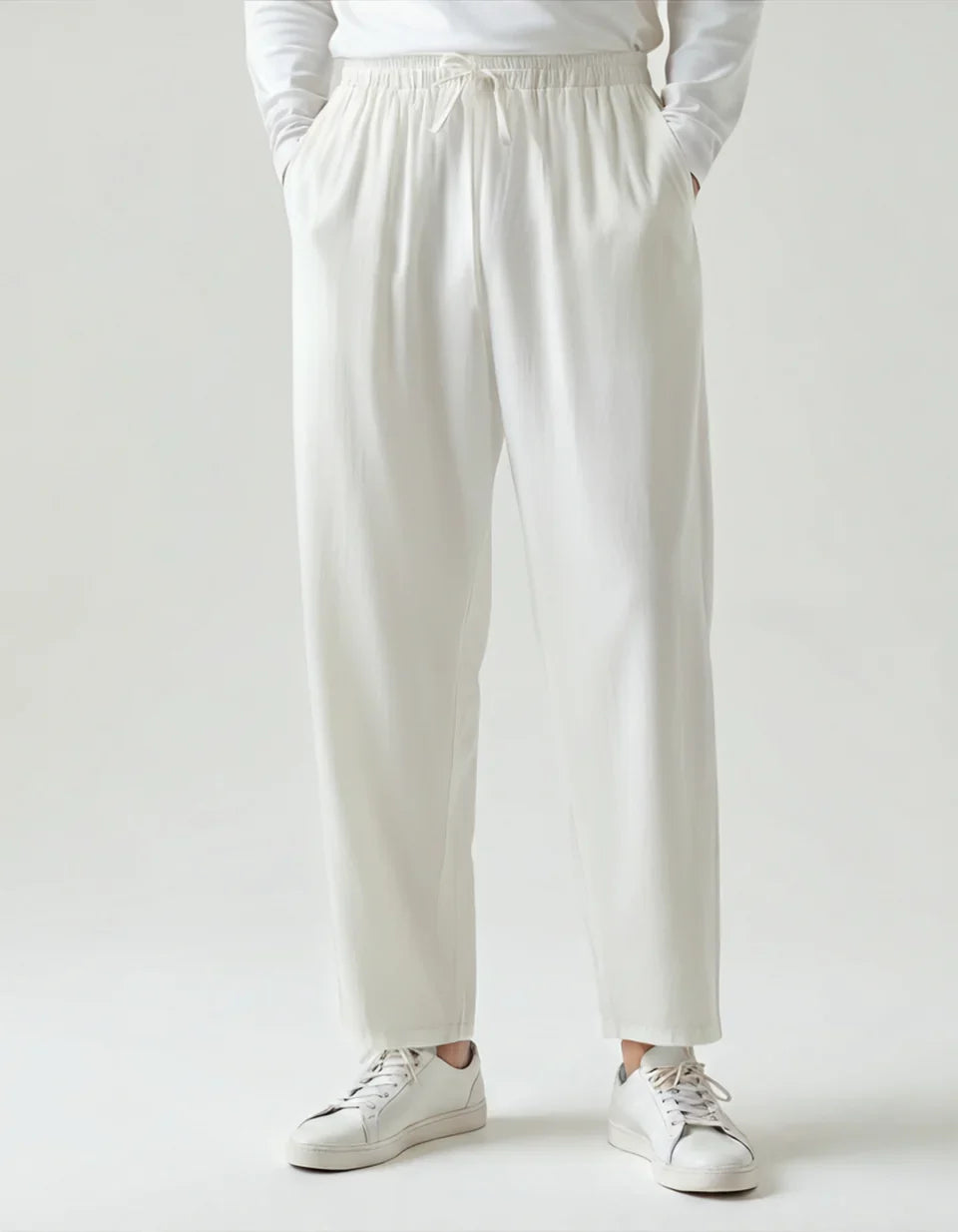 Calça de linho Stephanor Branco
