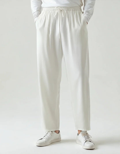 Calça de linho Stephanor Branco